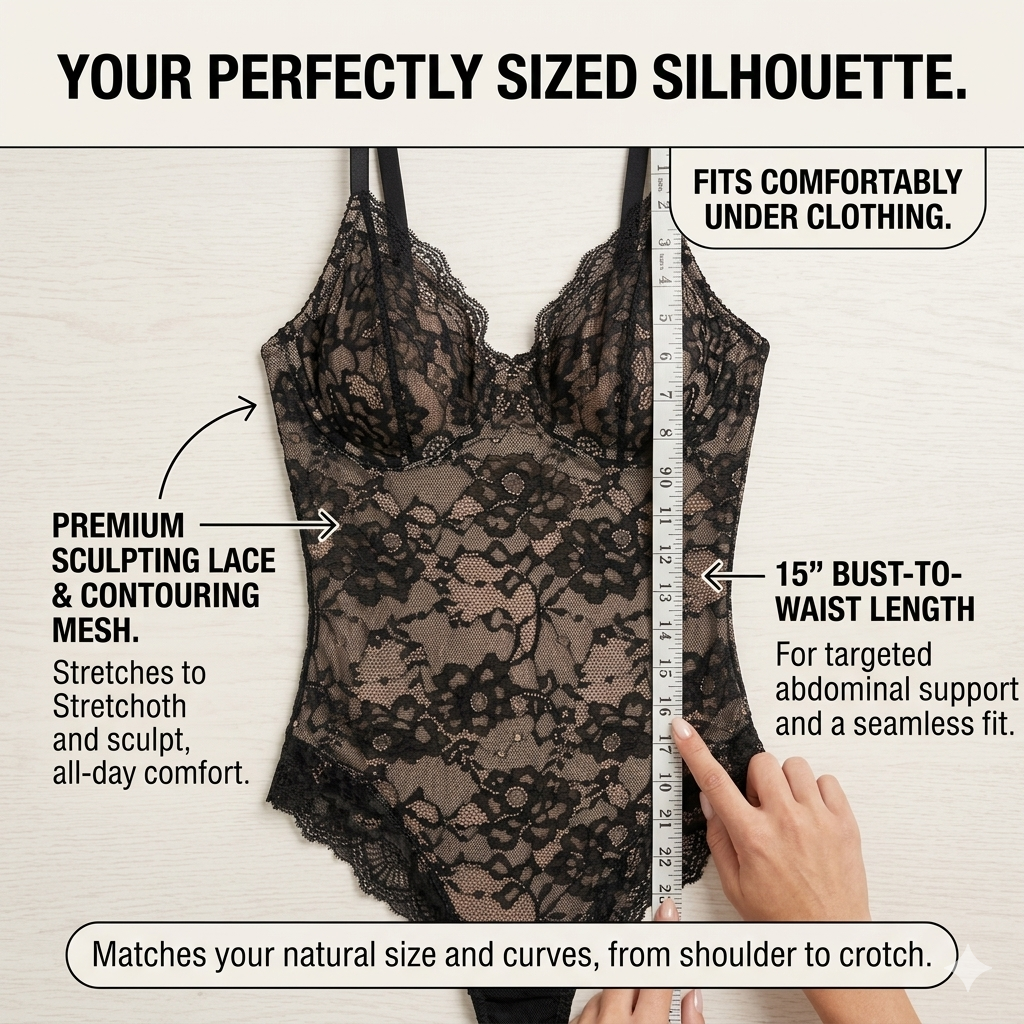 Lace V-Neck Stretch Bodysuit