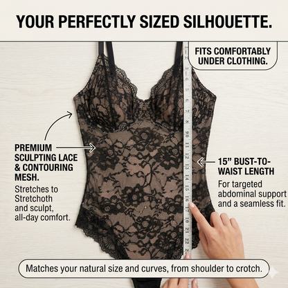 Lace V-Neck Stretch Bodysuit