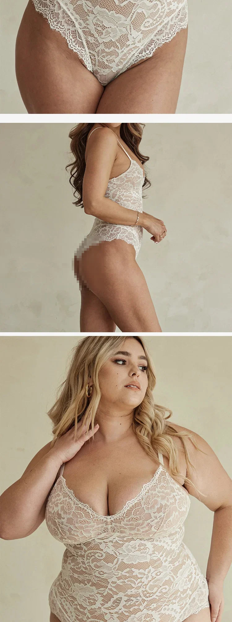 Lace V-Neck Stretch Bodysuit
